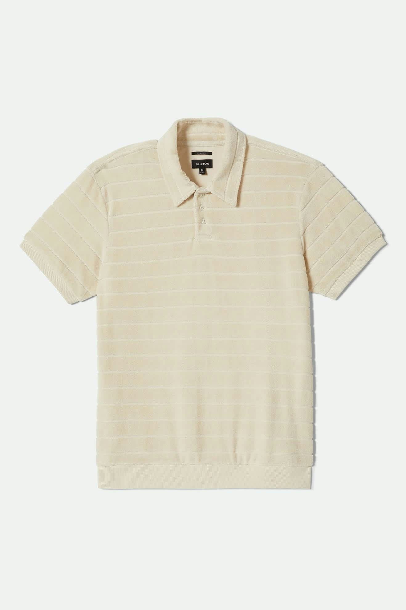 Men's Weekend Terry Cloth S/S Polo in the color Whitecap - Front Product View