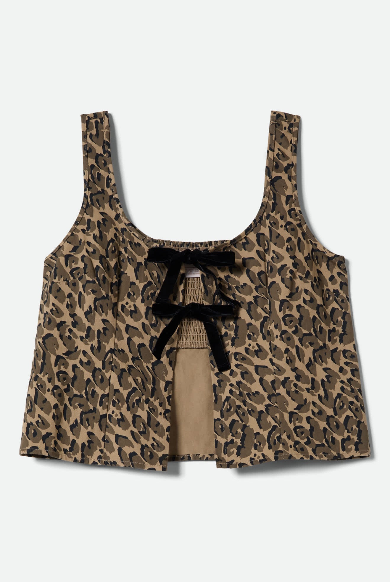 Women's Magnolia Tie Top in the color Brown Cheetah - Front Product View