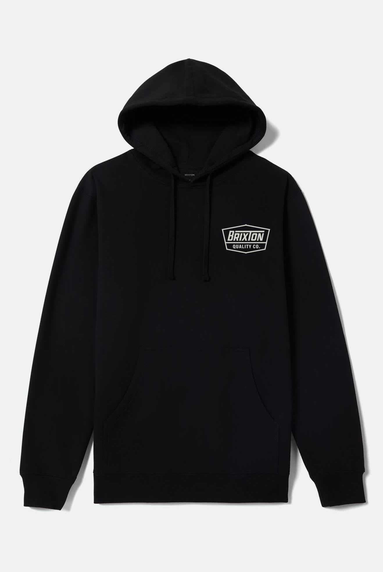 Men's Regal Hoodie in the color Black/Off White - Front Product View