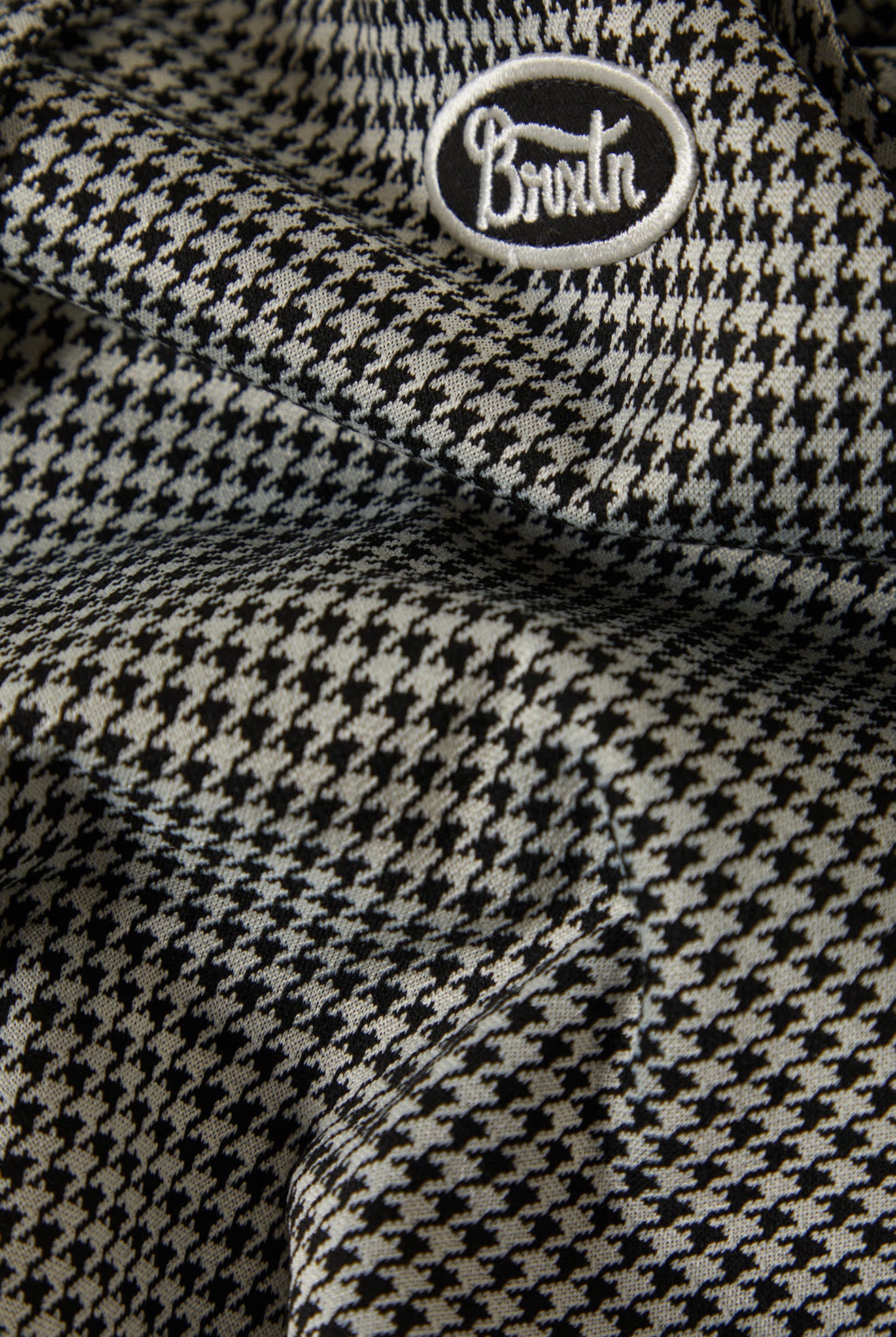 Women's Houndstooth Leisure Vest in the color Winter White/Black - Additional Laydown image