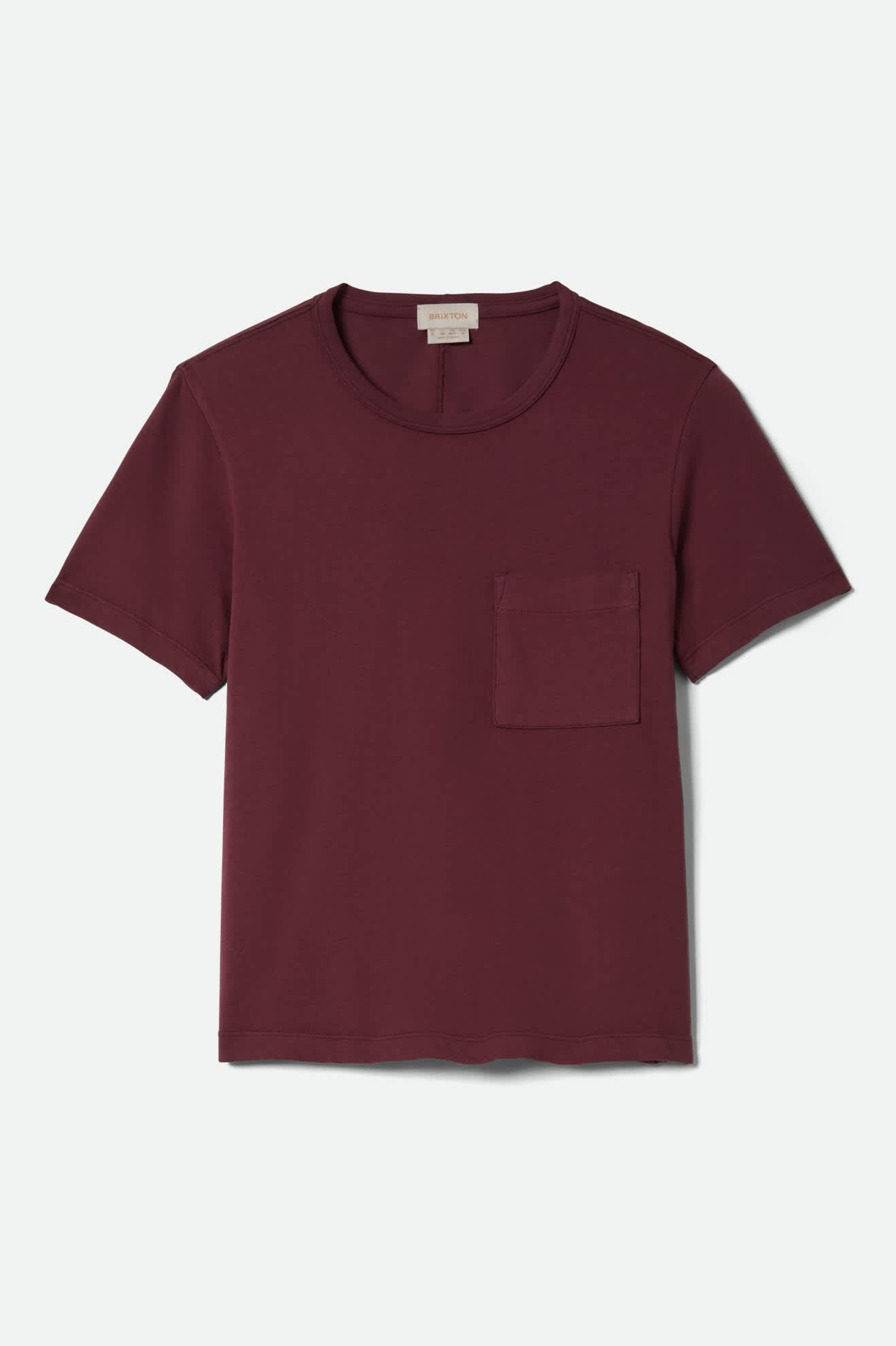Women's Carefree Organic Garment Dye Perfect T-Shirt in the color Port - Front Product View