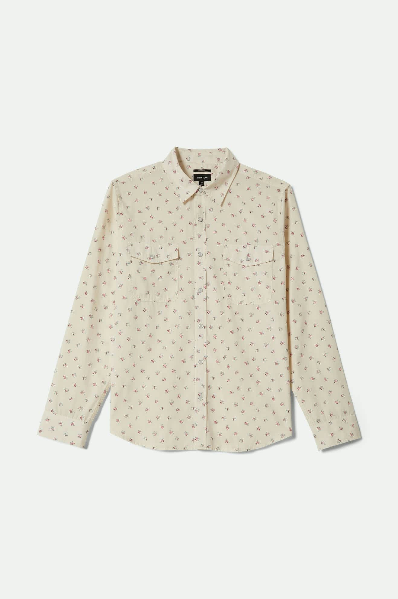 Brixton ホワイト ボタンアップシャツ L Men's Wayne Western Long Sleeve Shirt in Whitecap – Brixton