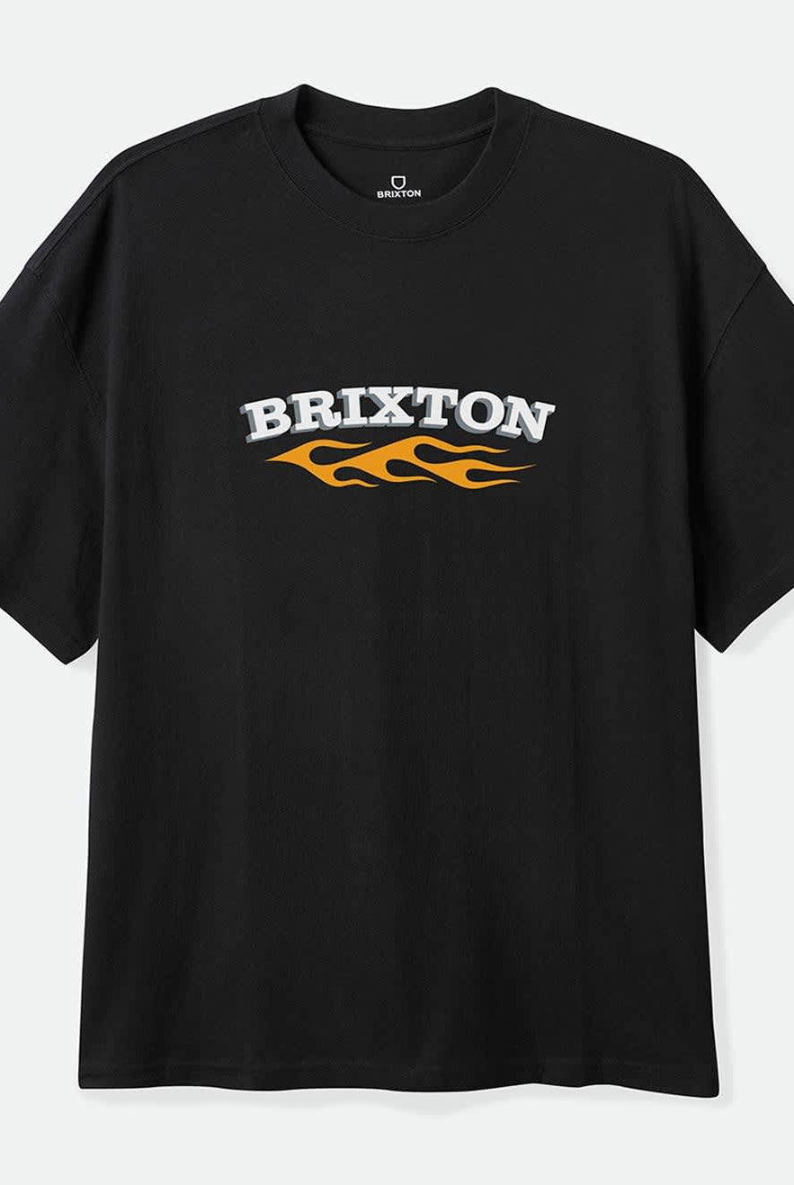 Men's Clifton Boxed Crop T-Shirt in the color Black - Front Product View