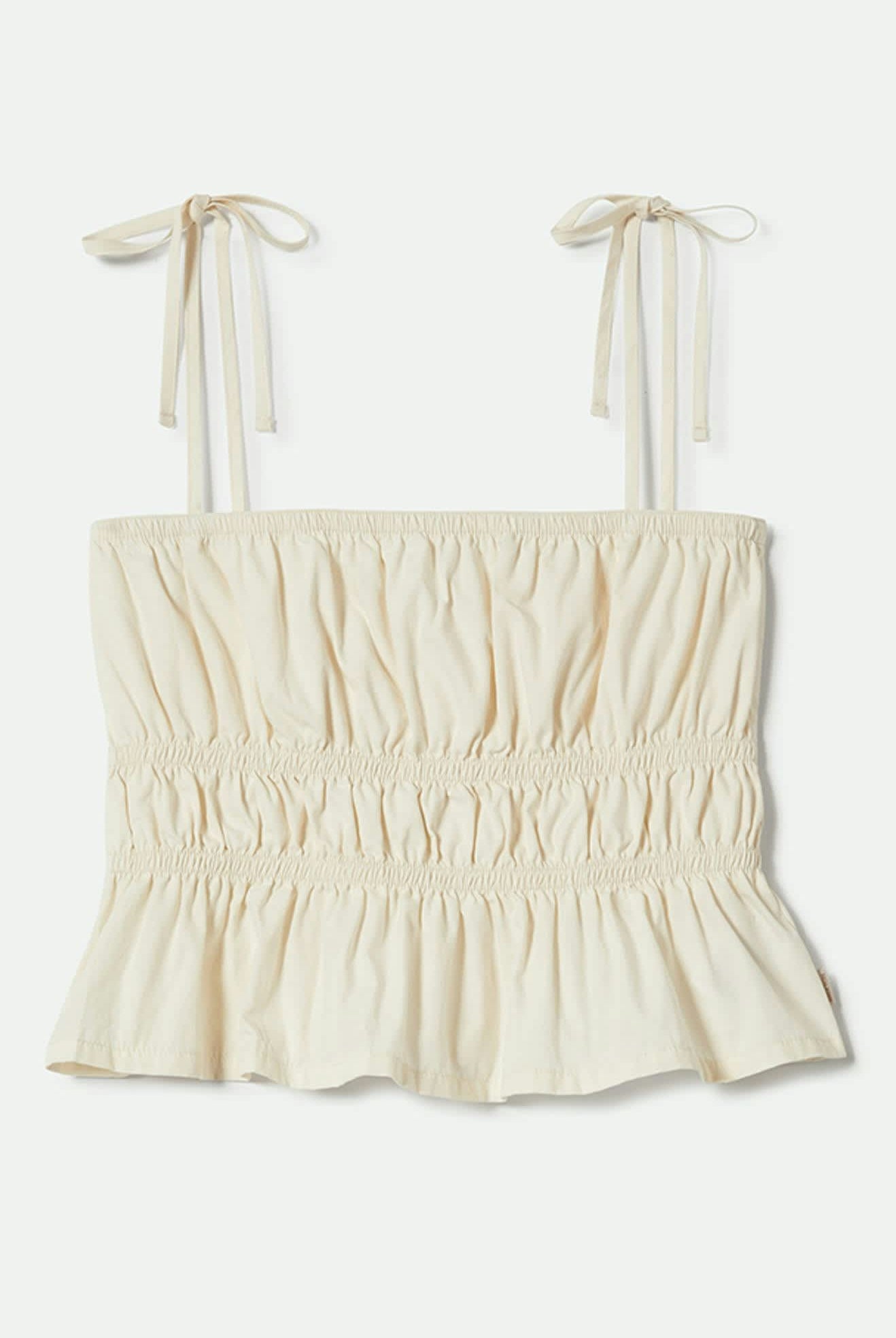 Women's Eden Smocked Top in the color Off White - Front Product View