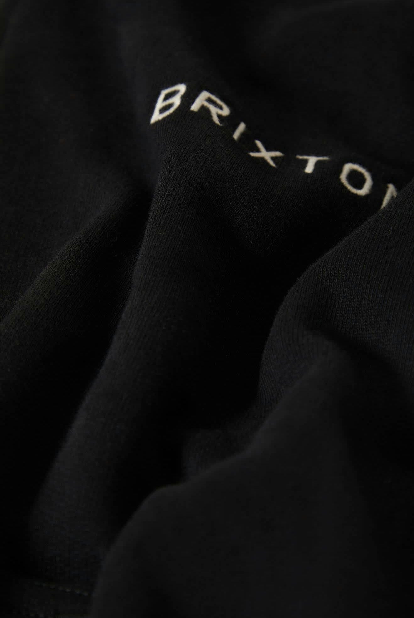 Men's Embroidered Heavyweight Oversized Full Zip in the color Black - Additional Laydown image