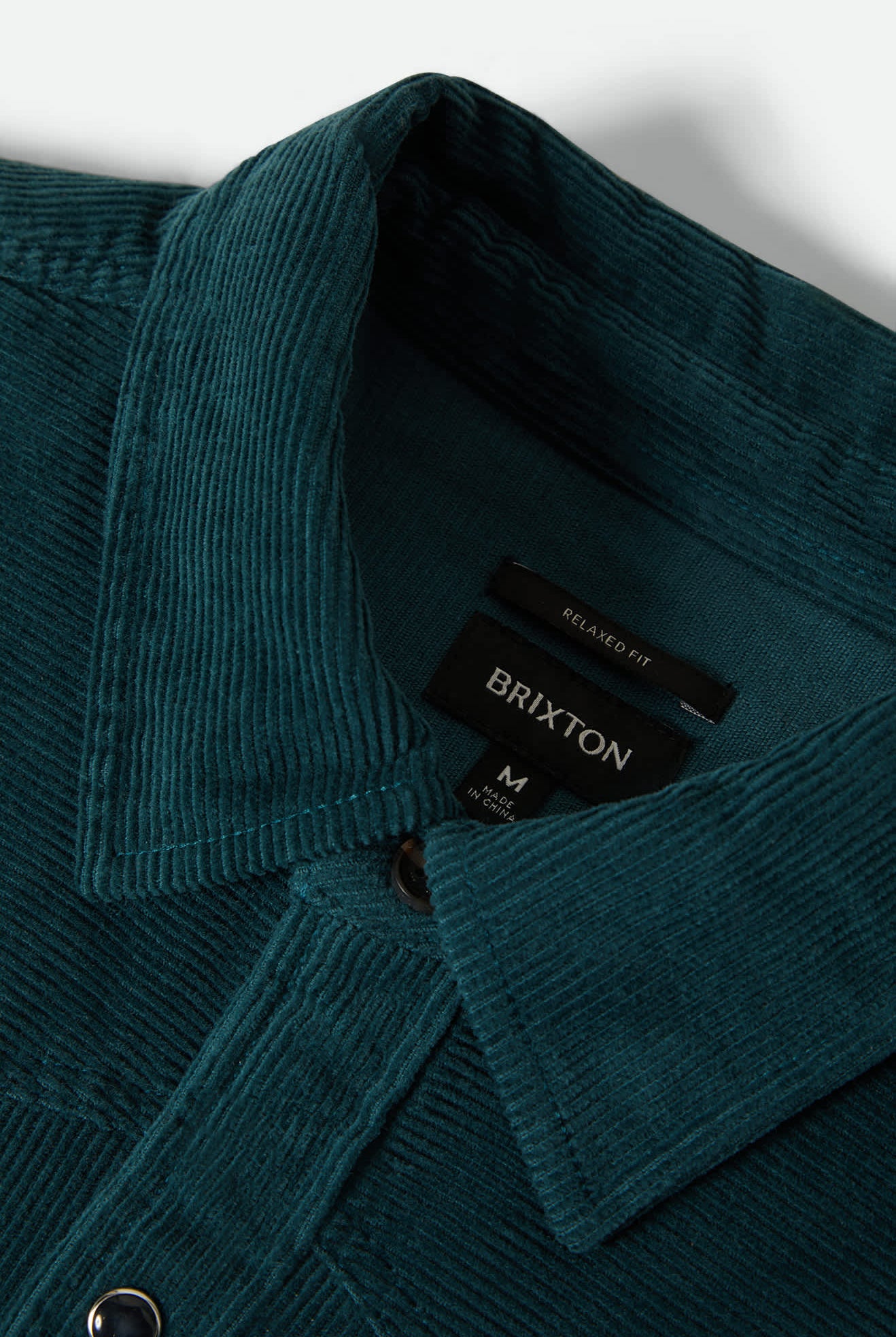 Men's New West Relaxed Overshirt in the color Night Sage Corduroy - Additional Laydown image