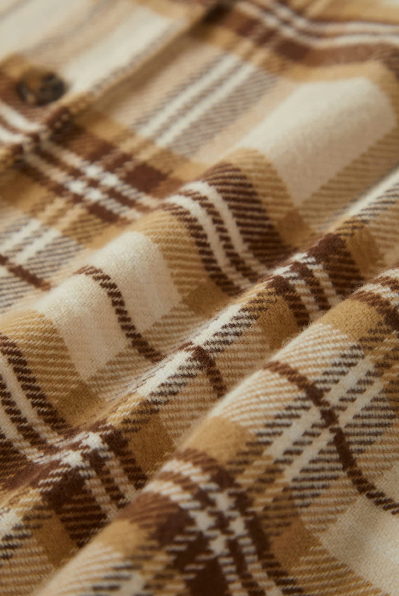 Men's Bowery L/S Flannel in the color Whitecap/Sand/Pinecone Brown - Additional Laydown image