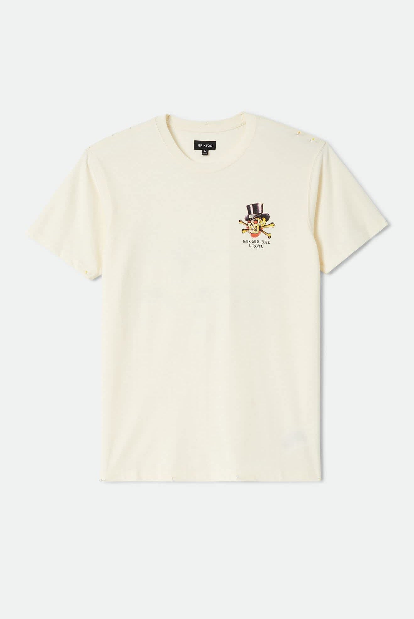 Men's Burger She Wrote Standard T-Shirt in the color Natural - Front Product View