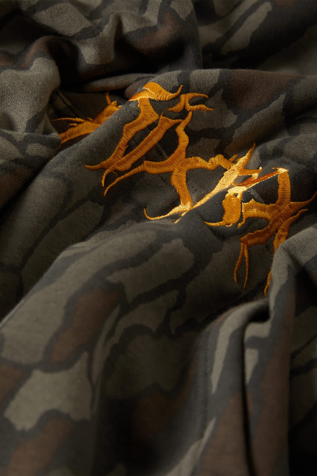 Men's Void Hunter Hoodie in the color Bark Camo - Additional Laydown image