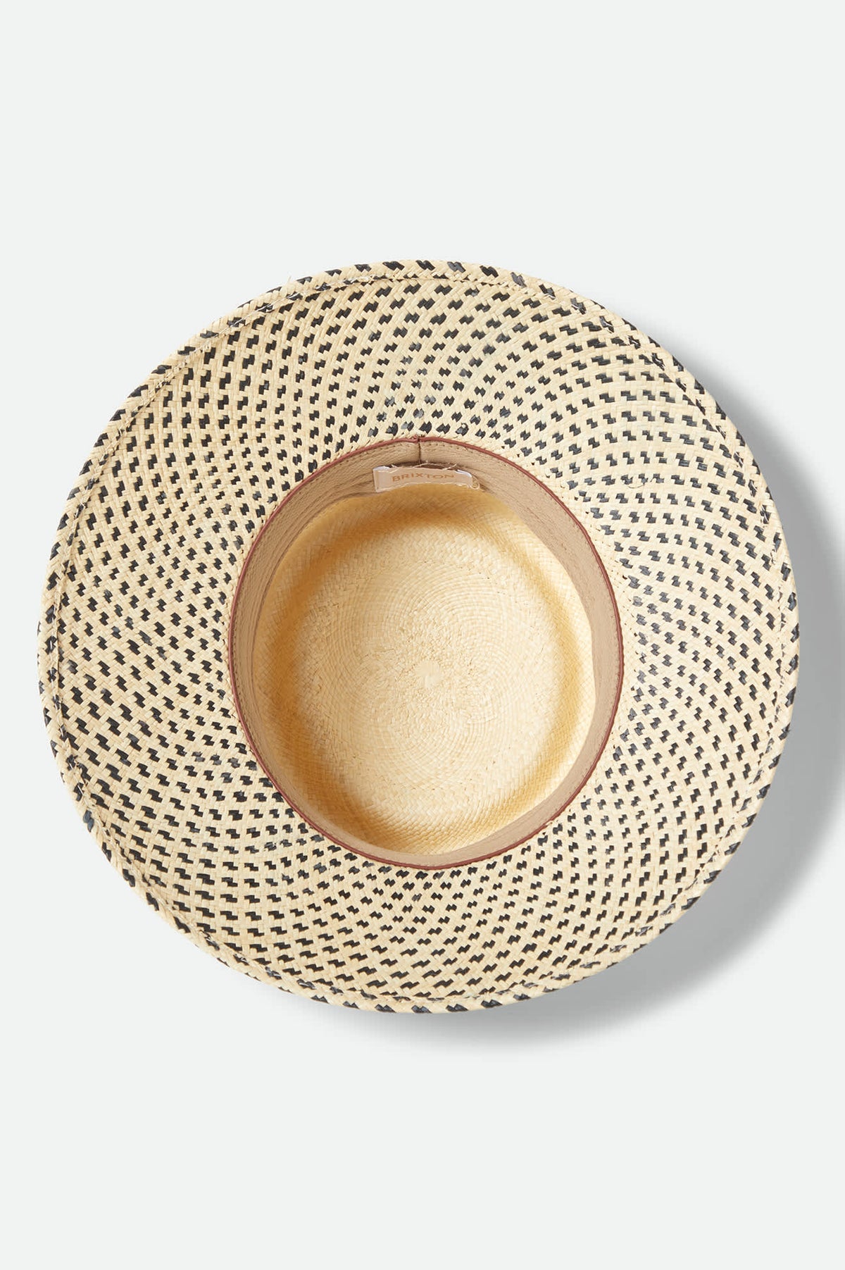Women's Lilith Panama Bucket Hat in the color Natural/Black - Additional Laydown image