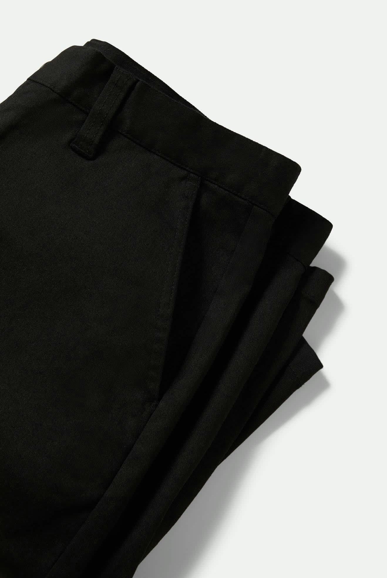 Men's Choice Chino Baggy Short in the color Black - Additional Laydown image