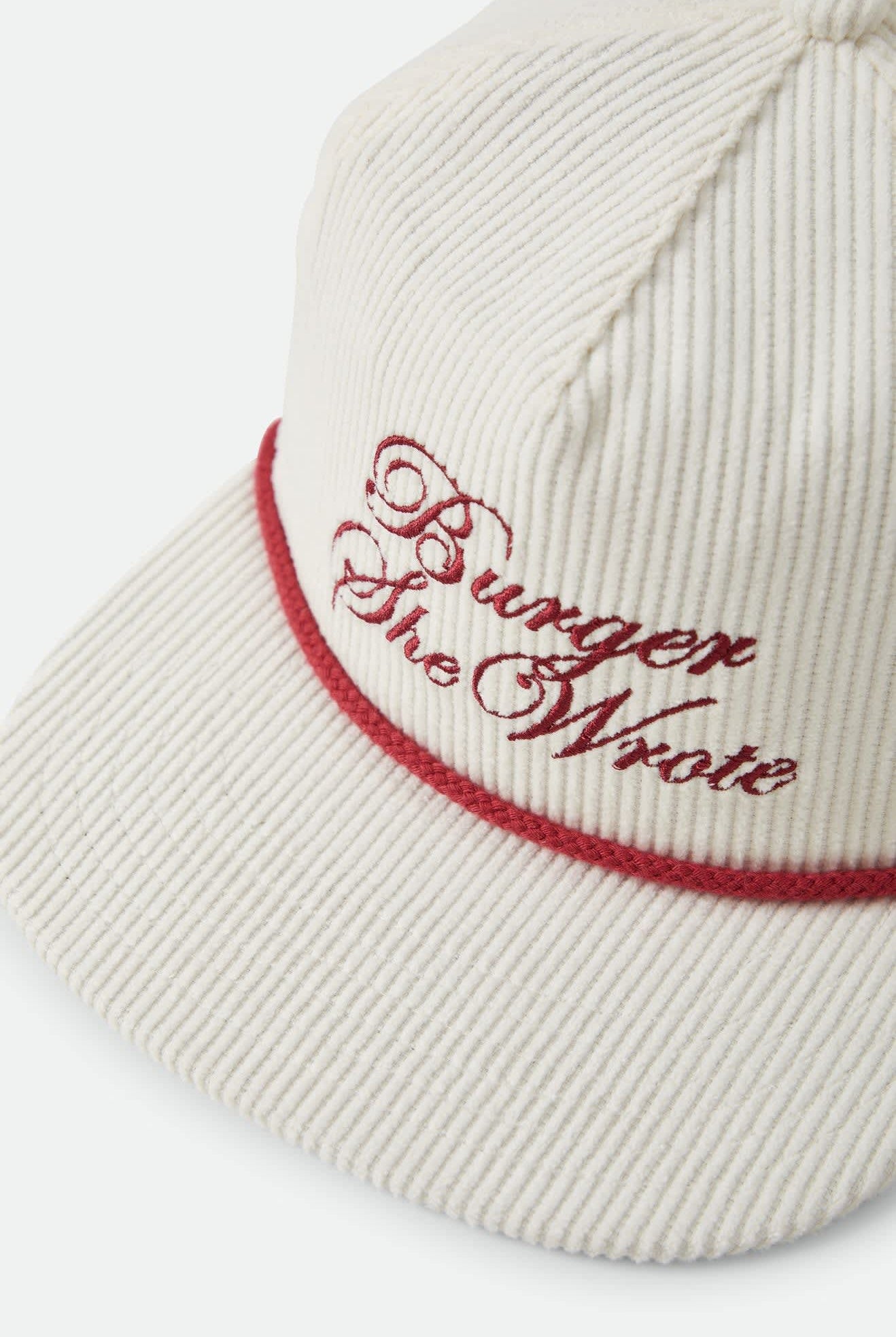 Unisex Burger She Wrote Snapback in the color Natural - Additional Laydown image