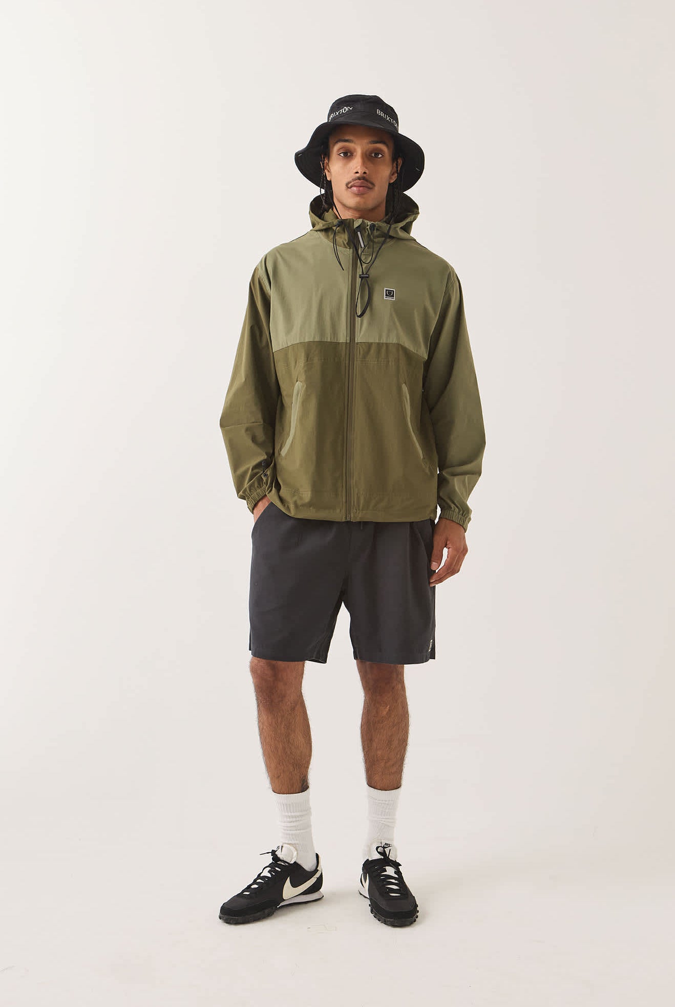 Men's Everyday Vintage Wash Short in the color Black - Men's Front View