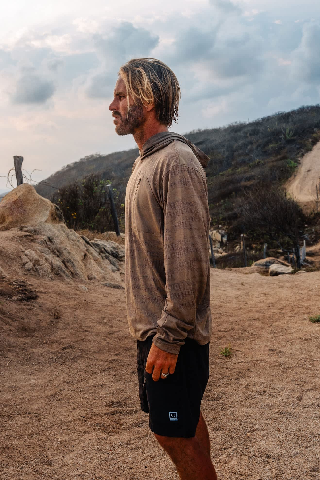 Men's Journey Long Sleeve Sun Hoodie in the color Desert Tiger Camo - Men's Lifestyle image