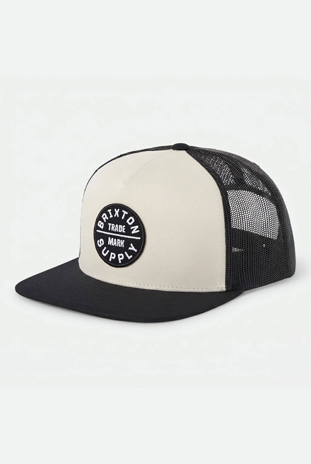 Unisex Oath Trucker Hat in the color Whitecap/Black - Front Product View