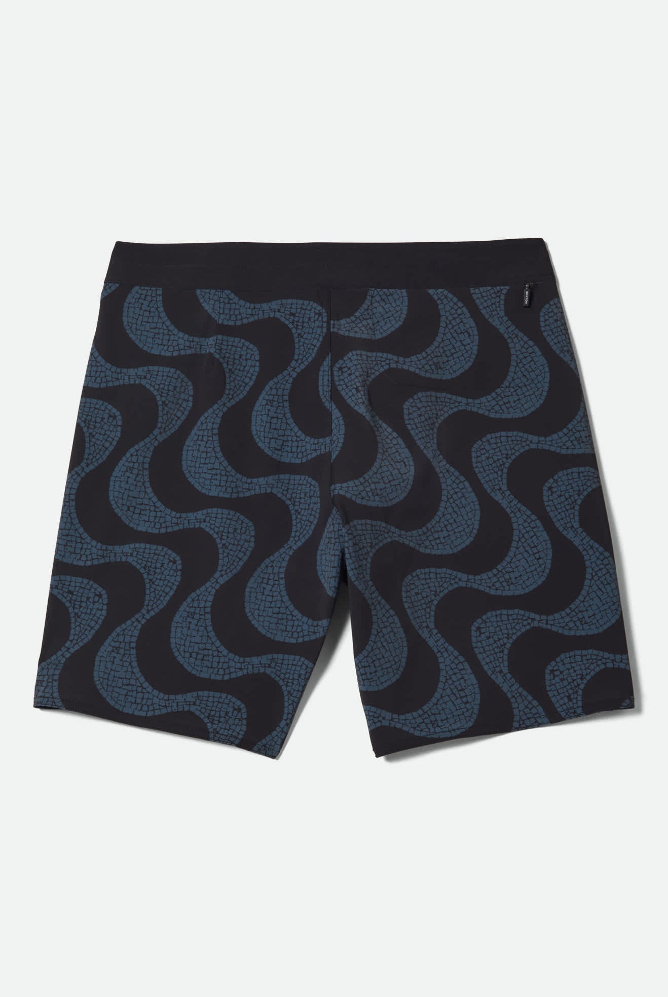 Men's Blitz Boardshort 19" in the color Black/Future Grey Warped Tile - Additional Laydown image