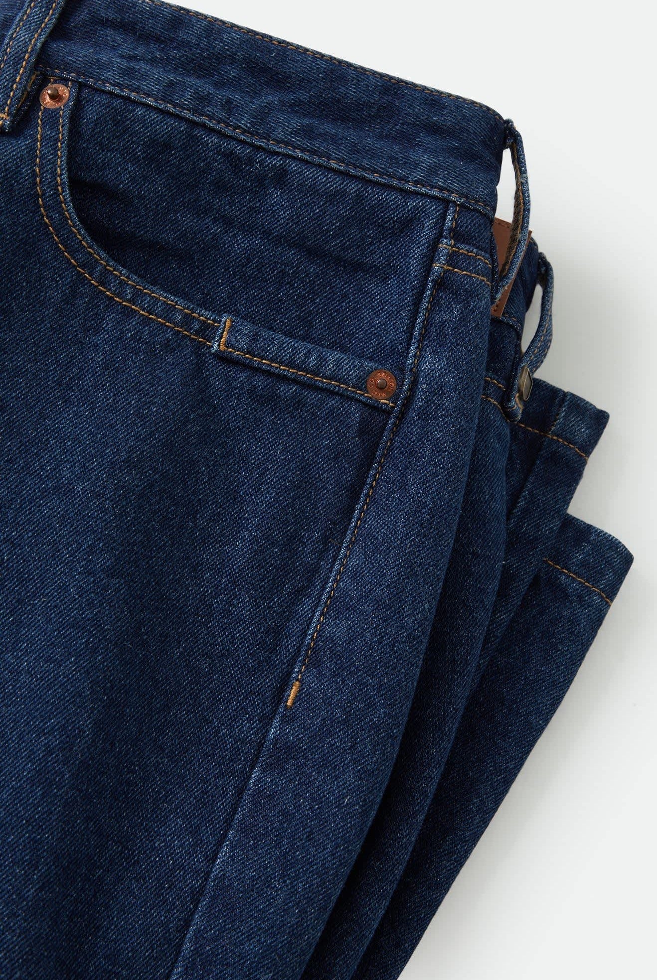Men's Builders 5-Pocket Pant in the color Dark Denim - Additional Laydown image