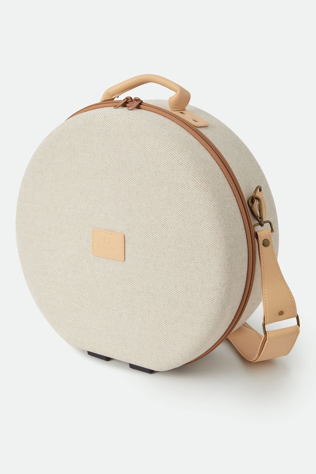 Unisex Done Proper Fedora Travel Case in the color Cream/Beige - Front Product View