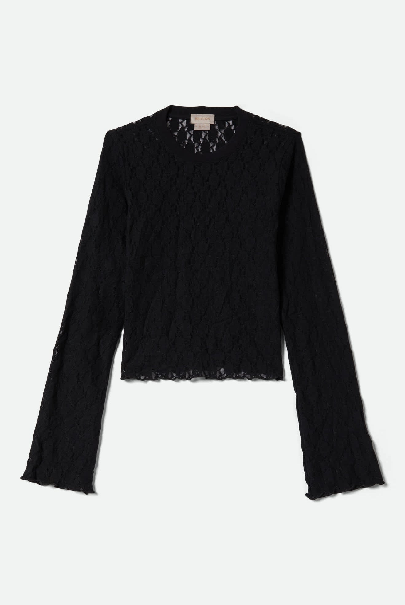 Women's Dolly Slim L/S Knit T-Shirt in the color Black - Front Product View