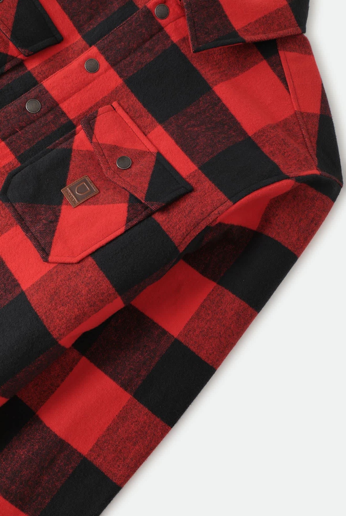 Men's Durham Lined Jacket in the color Red/Black Buffalo Plaid - Additional Laydown image
