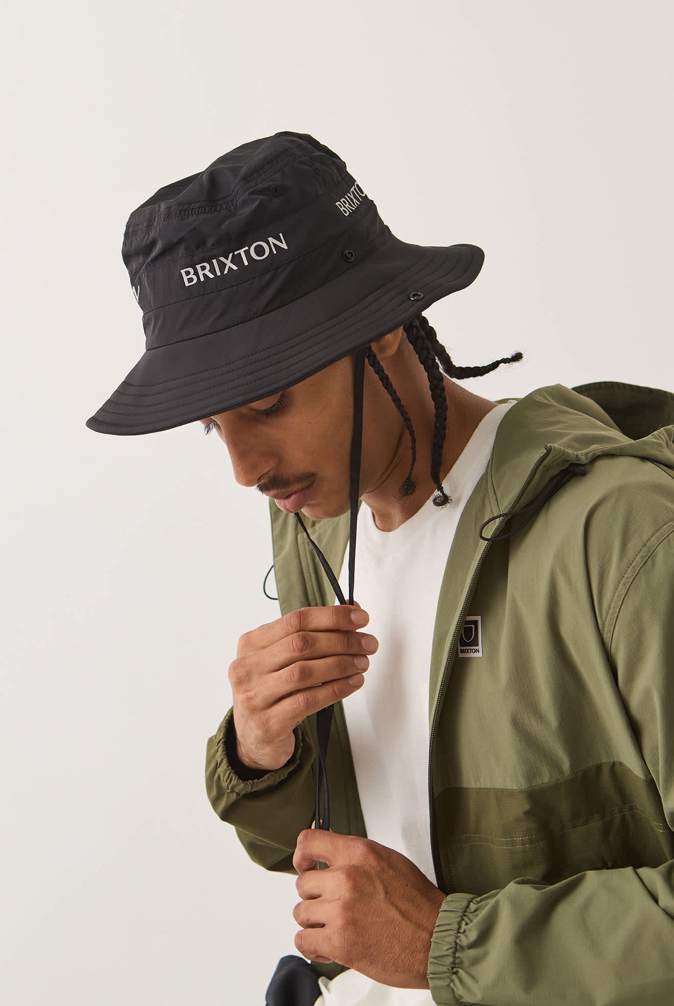 Unisex Journey Safari Hat in the color Black - Men's Side View