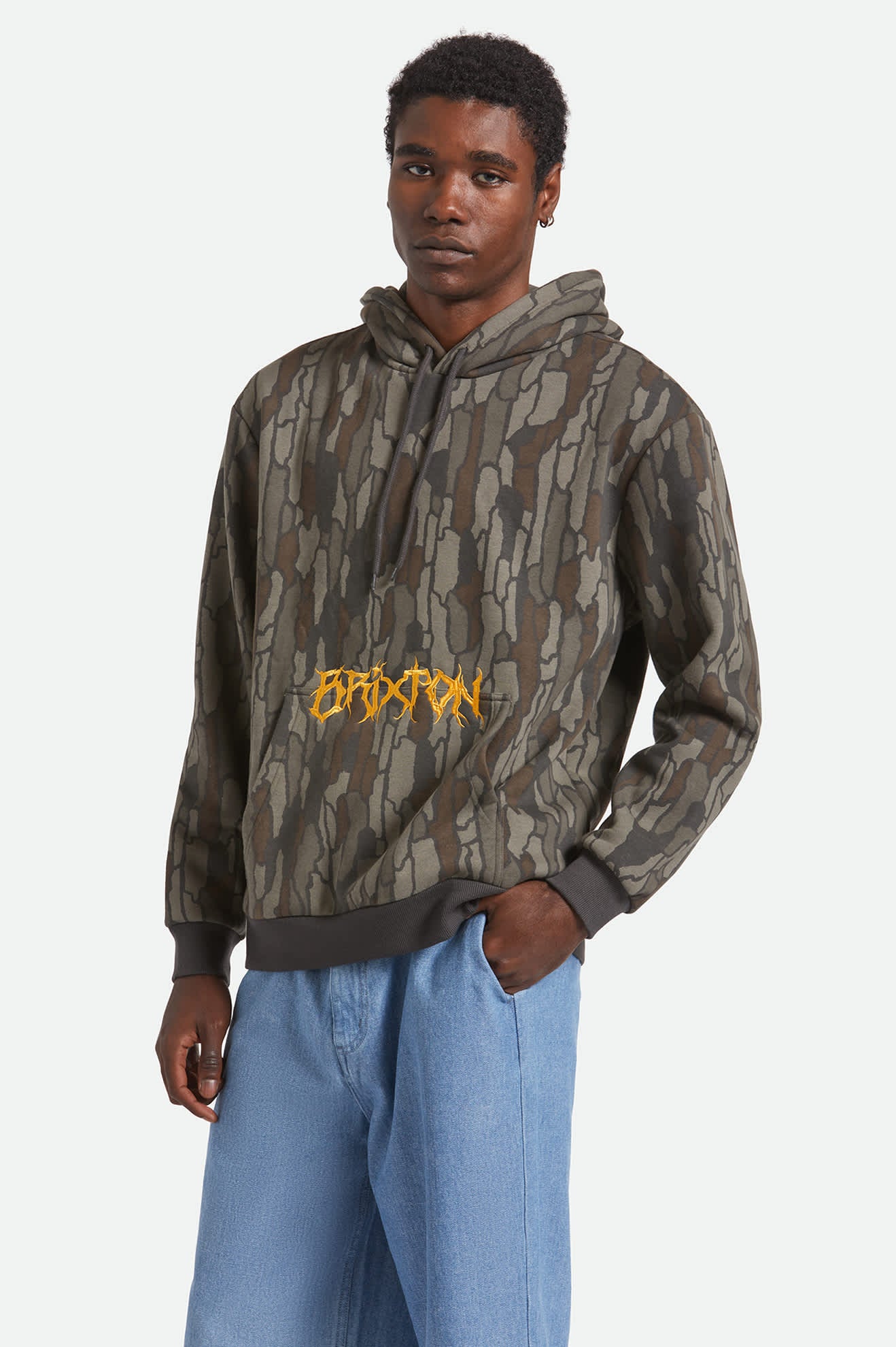 Men's Void Hunter Hoodie in the color Bark Camo - Men's Front View