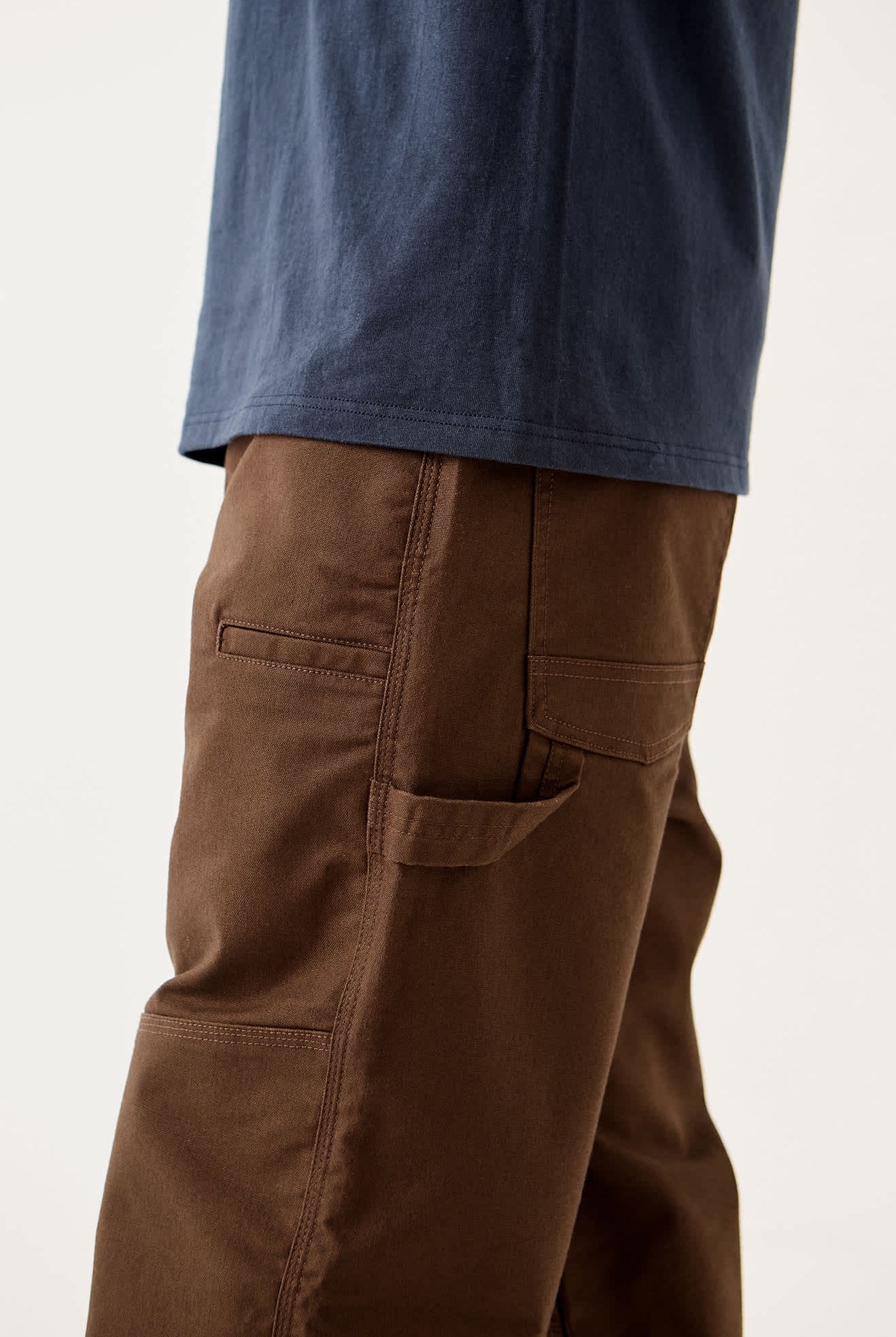 Men's Builders Carpenter Pant in the color Walnut Brown - Men's Side View