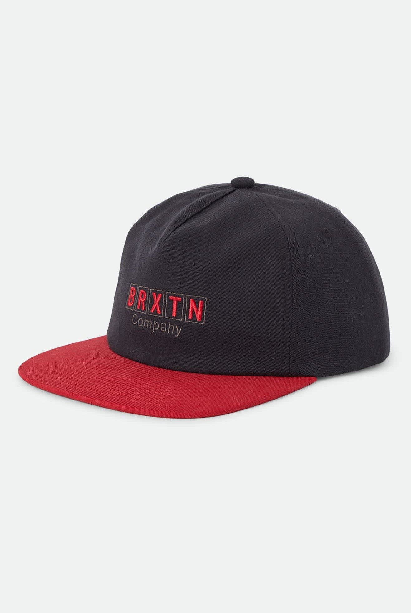 Unisex Blocked Snapback in the color Black/Red - Front Product View