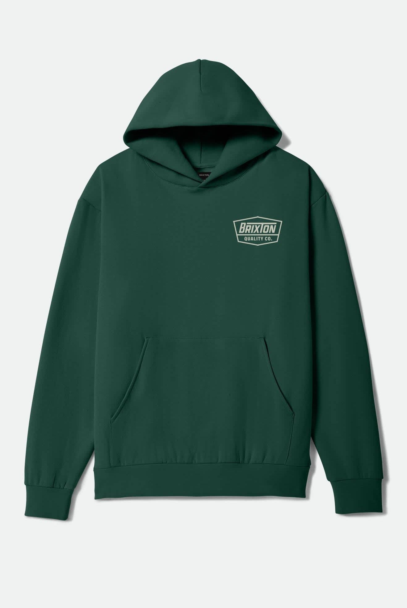 Men's Regal Hoodie in the color Forest Green/Stone - Front Product View