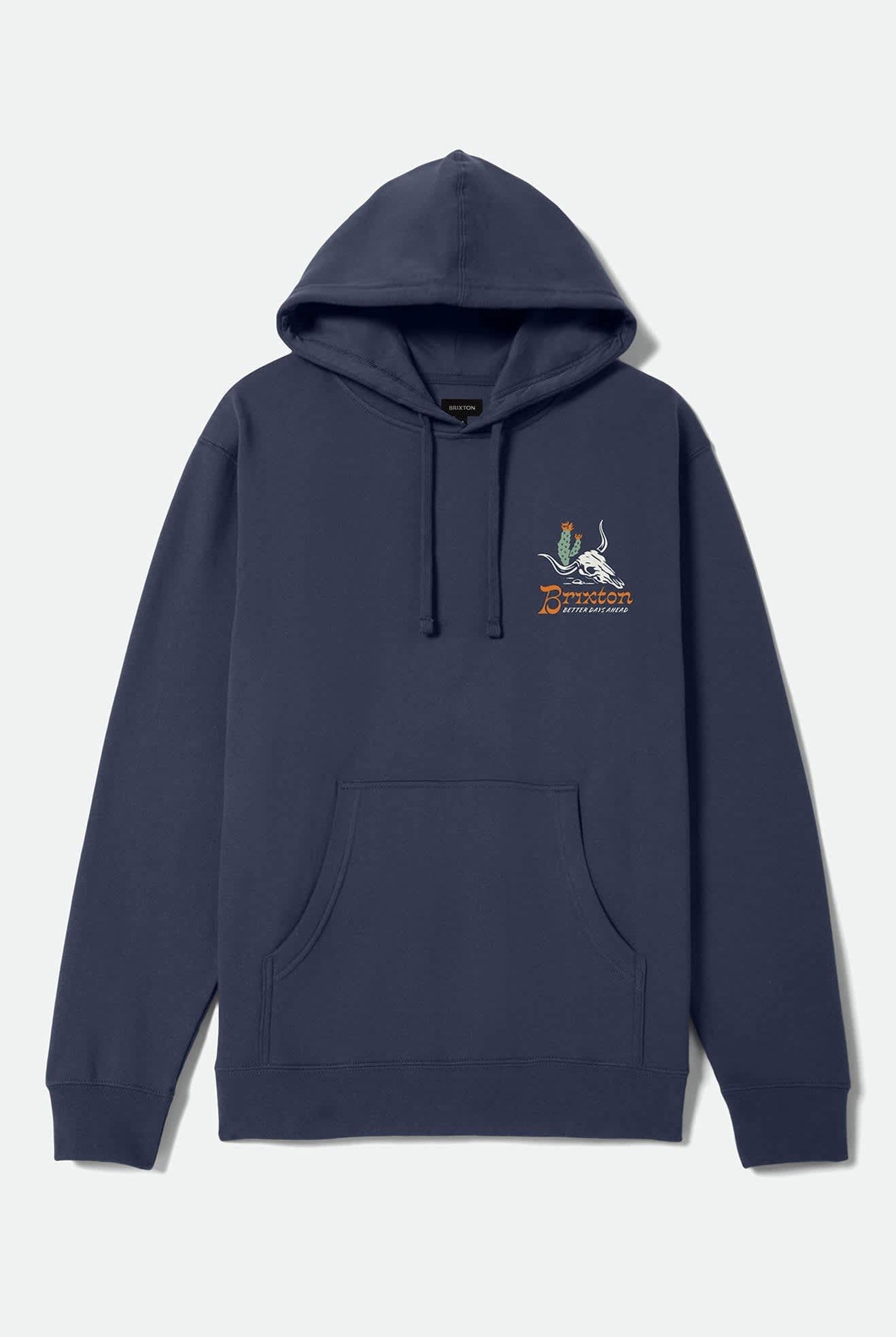 Men's Barren Hoodie in the color Washed Navy - Front Product View