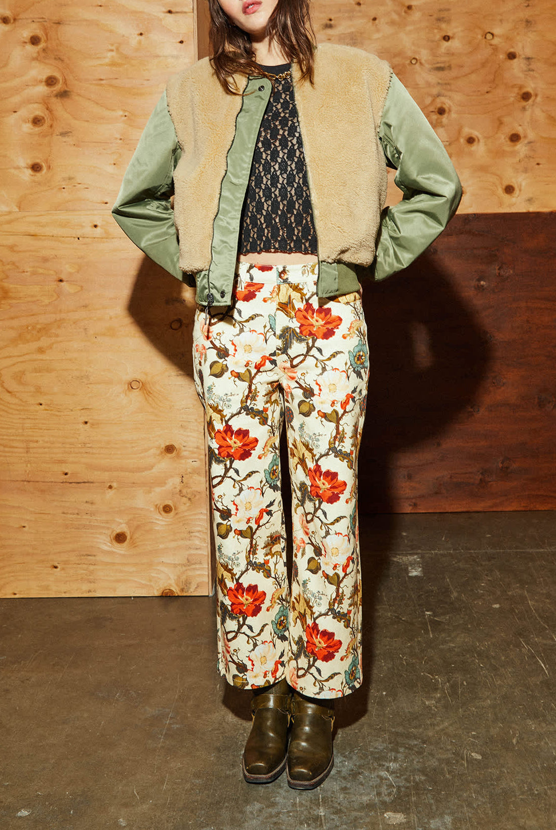 Women's Sherpa Surplus Bomber Jacket in the color Olive Surplus - Men's Lifestyle image