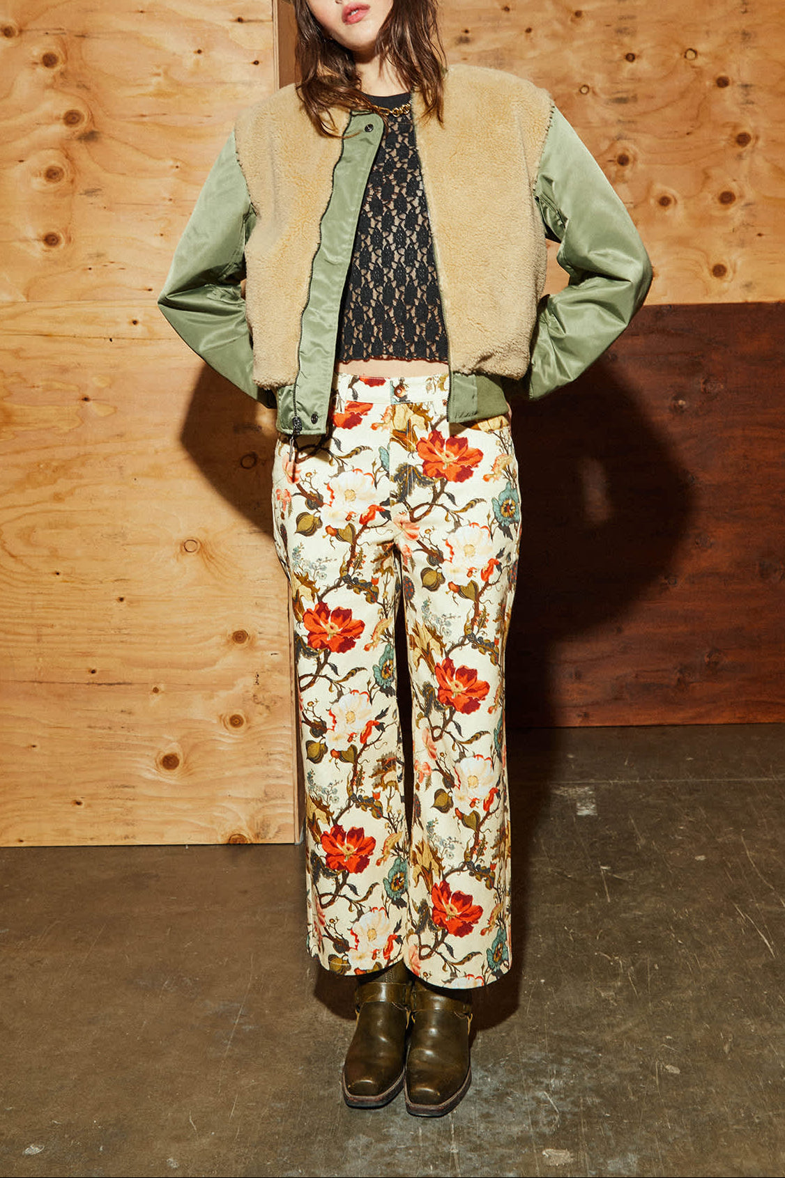 Women's Sherpa Surplus Bomber Jacket in the color Olive Surplus - Men's Lifestyle image