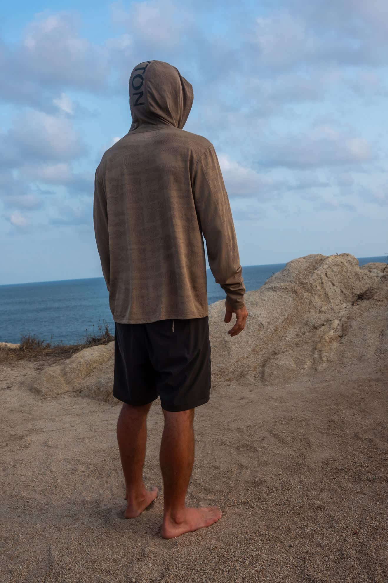Men's Journey Long Sleeve Sun Hoodie in the color Desert Tiger Camo - Men's Lifestyle image