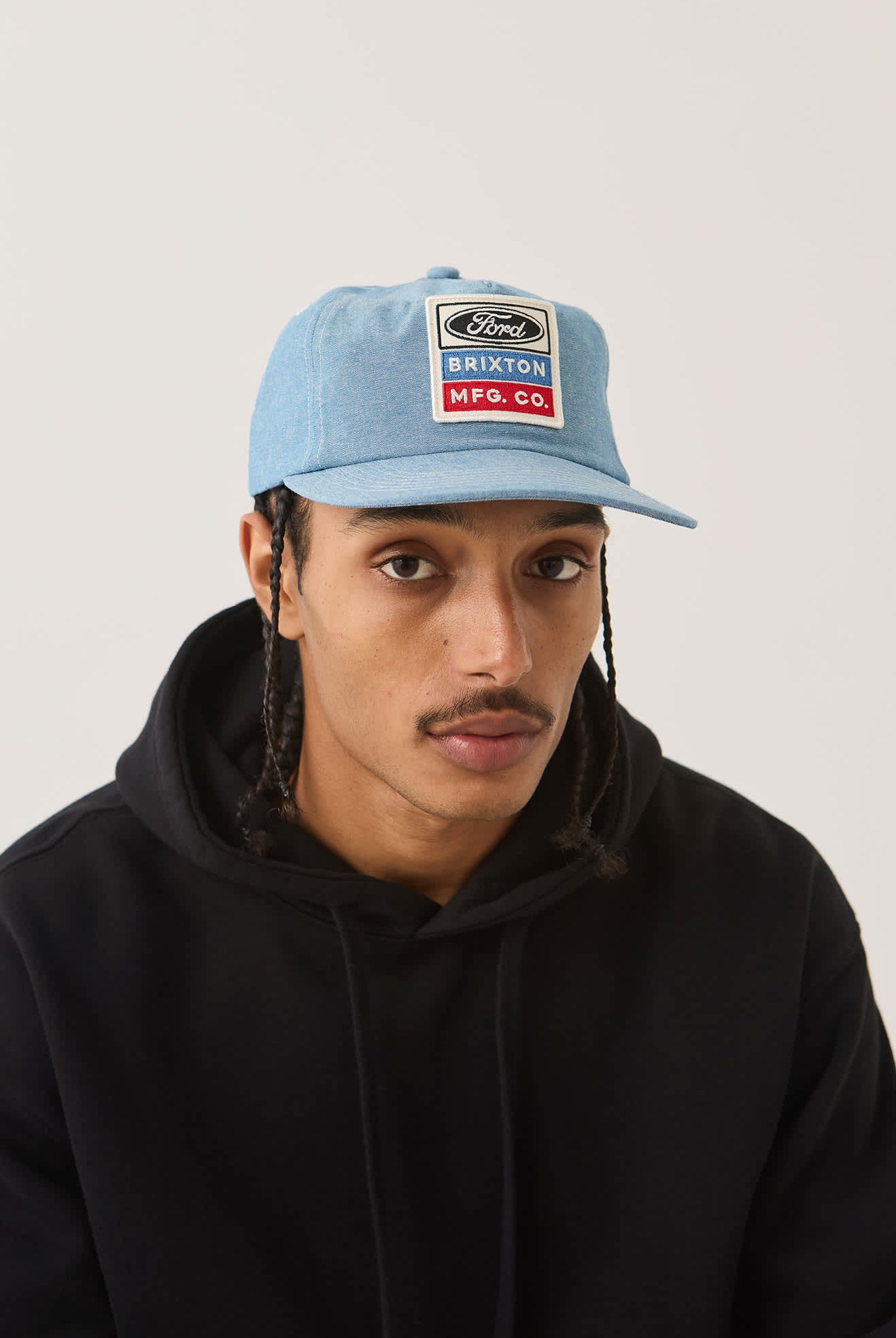 Unisex Ford Service Dept Snapback in the color Blue Chambray - Men's Front View