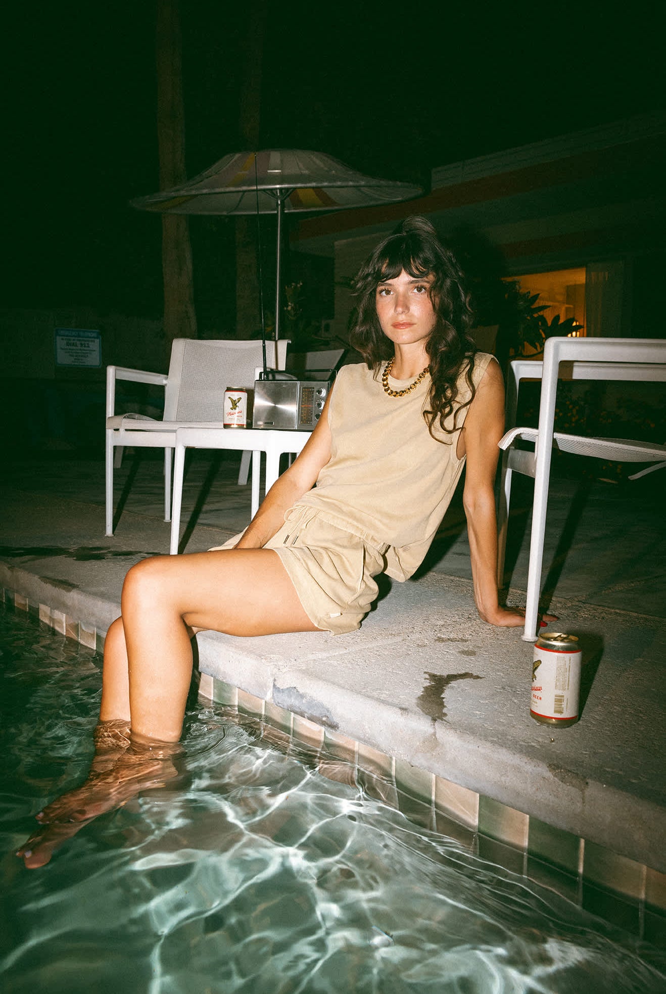 Women's Carefree Organic Garment Dyed Lounge Short in the color Pale Khaki - Men's Lifestyle image