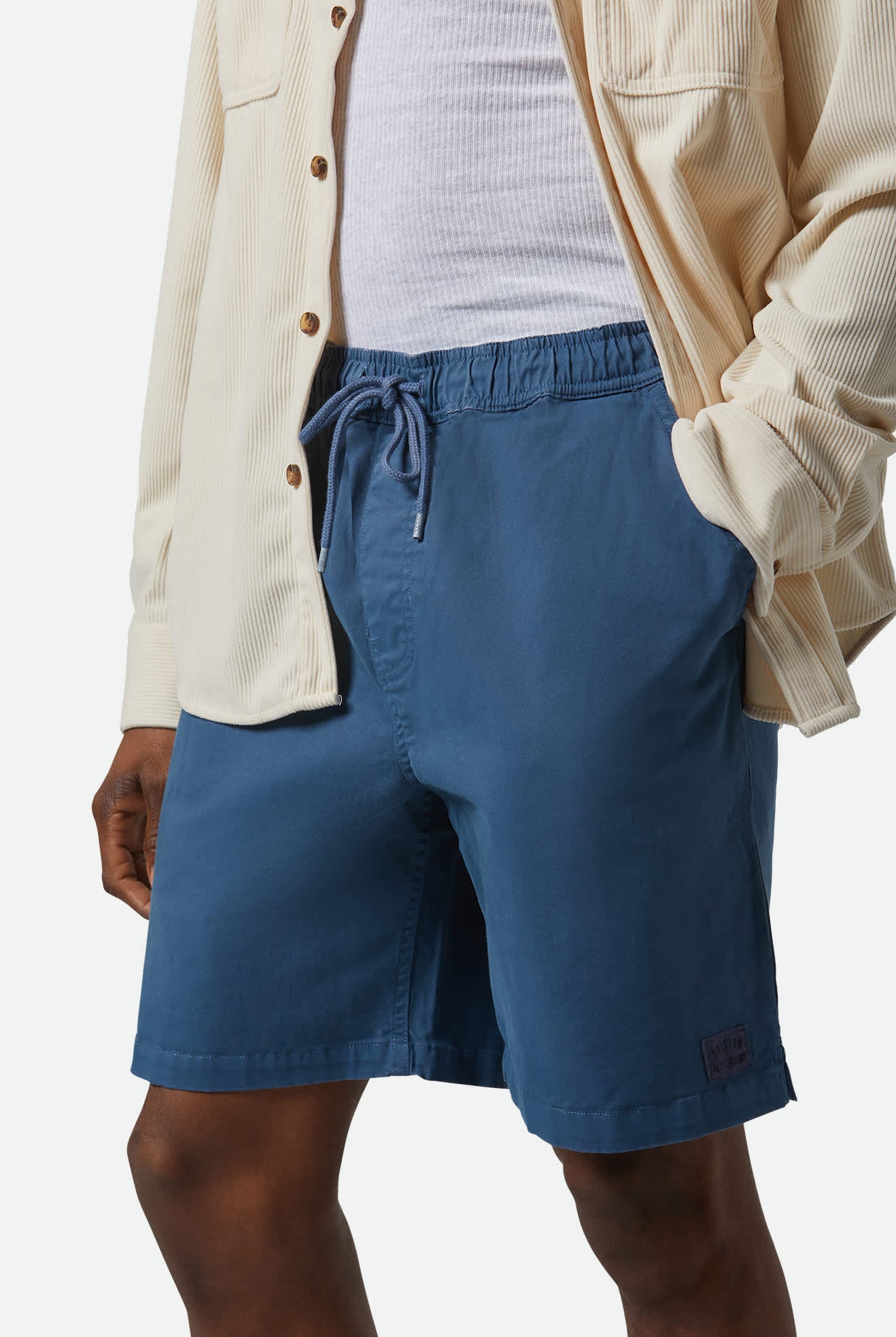 Men's Everyday Vintage Wash Short in the color Washed Denim Blue - Men's Side View