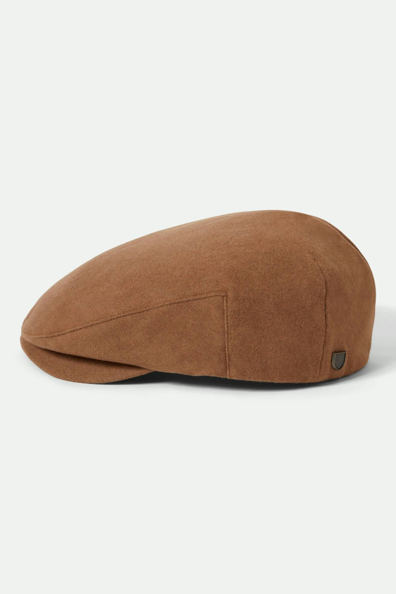 Unisex Hooligan Flat Cap in the color Camel Melton Wool - Additional Laydown image