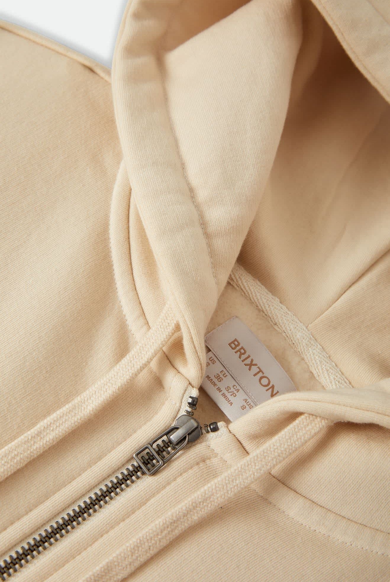 Women's Kissing Hearts Zip Hood in the color Whitecap - Additional Laydown image