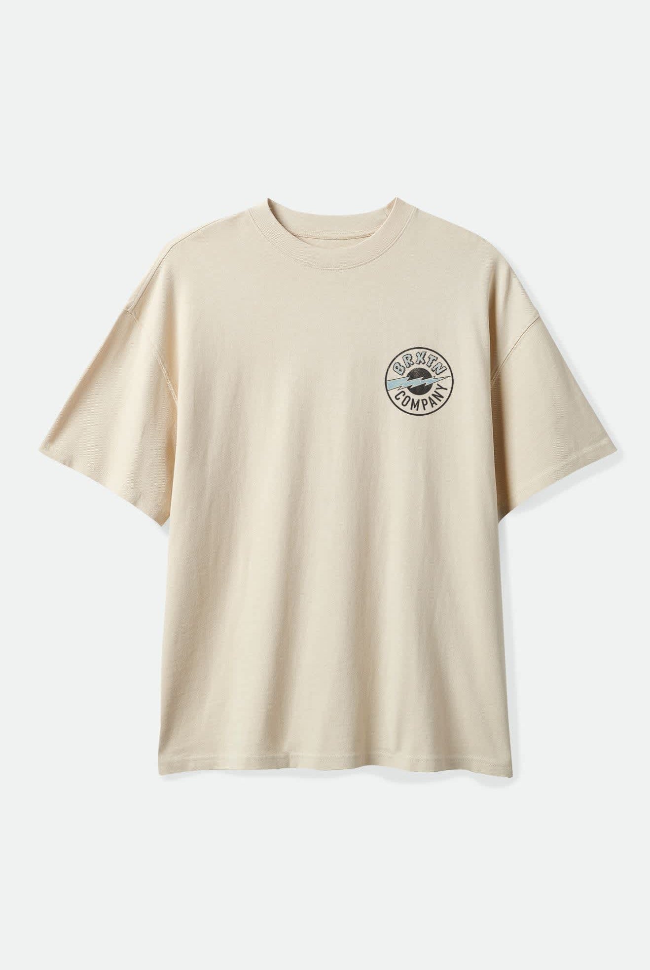 Men's Upson Boxed Crop T-Shirt in the color Cream - Front Product View