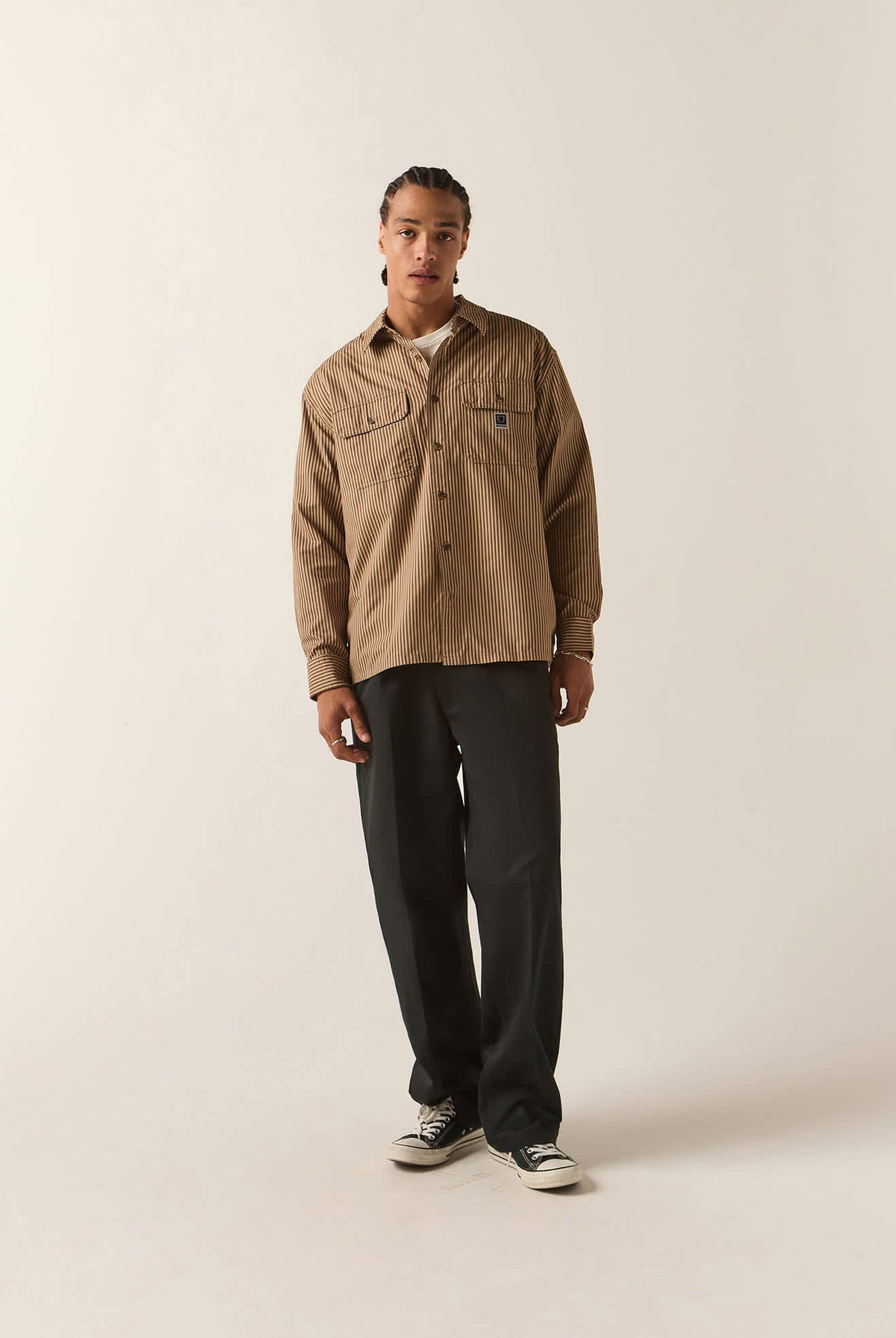 Men's Journey Lightweight Shirt in the color Brown/Sand - Additional Fit image