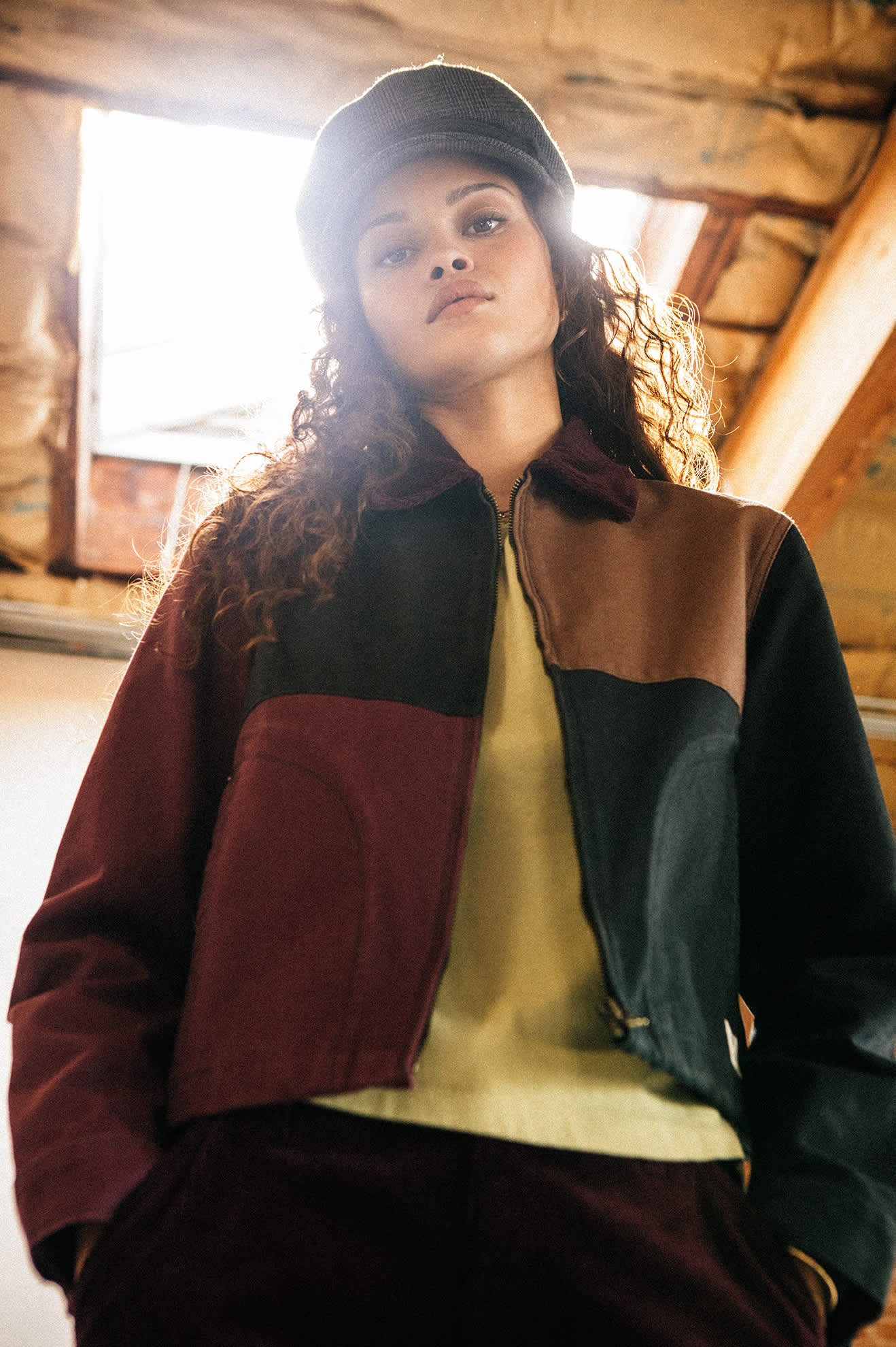 Women's Mechanic Women's Garage Jacket in the color Port/Black/Pinecone Brown - Men's Lifestyle image