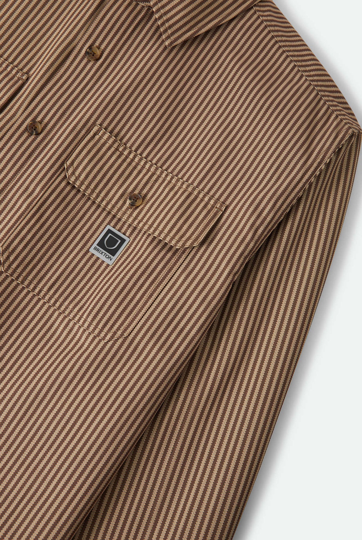 Men's Journey Lightweight Shirt in the color Brown/Sand - Additional Laydown image