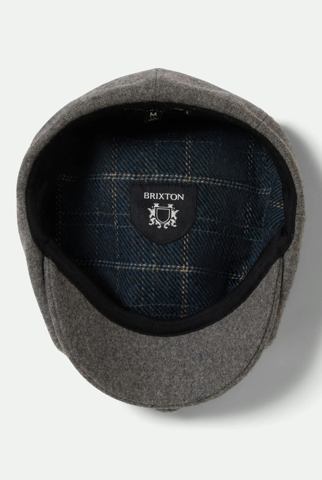 Unisex Brood Flannel Snap Cap in the color Dark Heather Grey/Washed Navy - Additional Laydown image