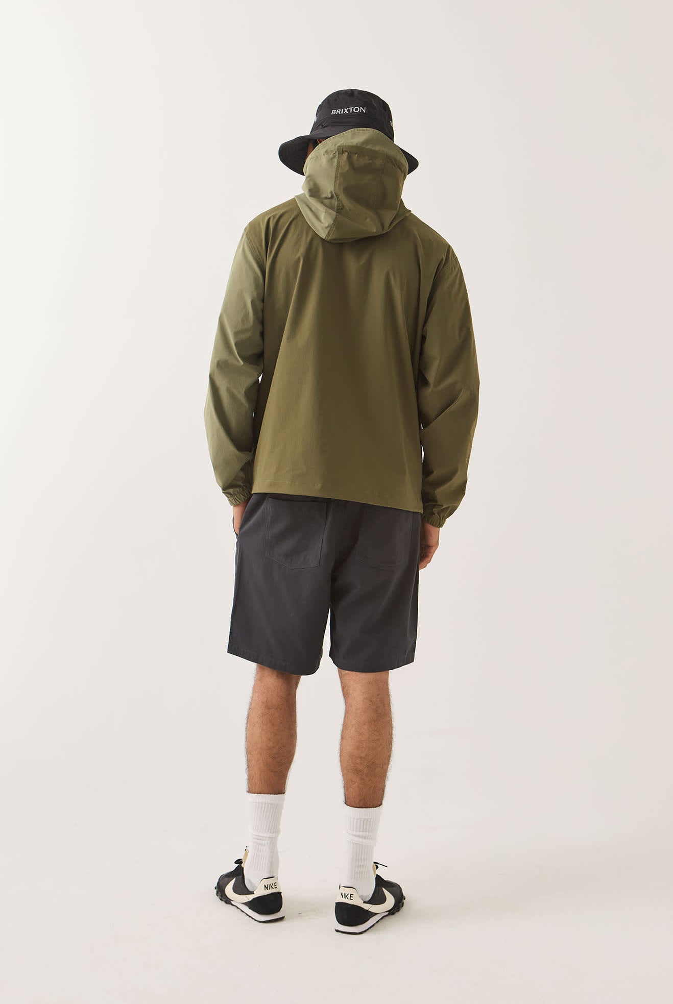 Men's Everyday Vintage Wash Short in the color Black - Men's Back View