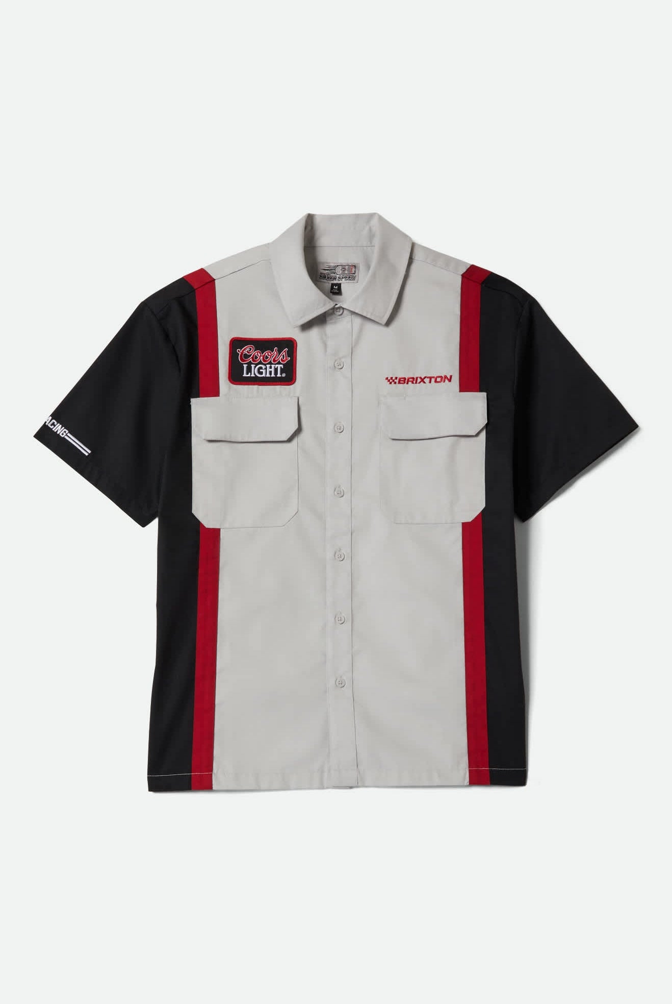 Men's Coors Light Shake Down S/S Shirt in the color Silver/Black - Front Product View