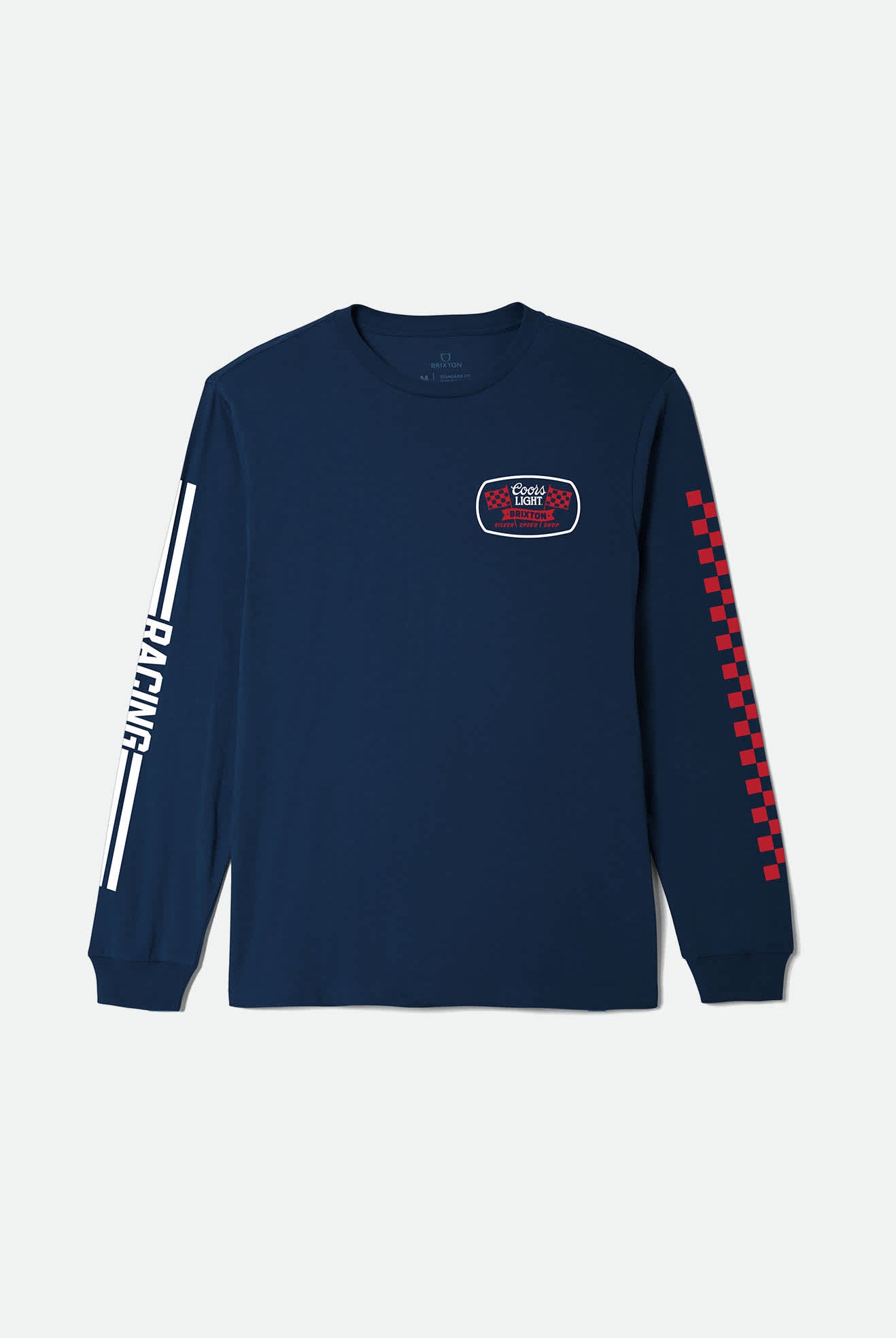 Men's Coors Light Pit Stop L/S Standard T-Shirt in the color Coors Navy - Front Product View