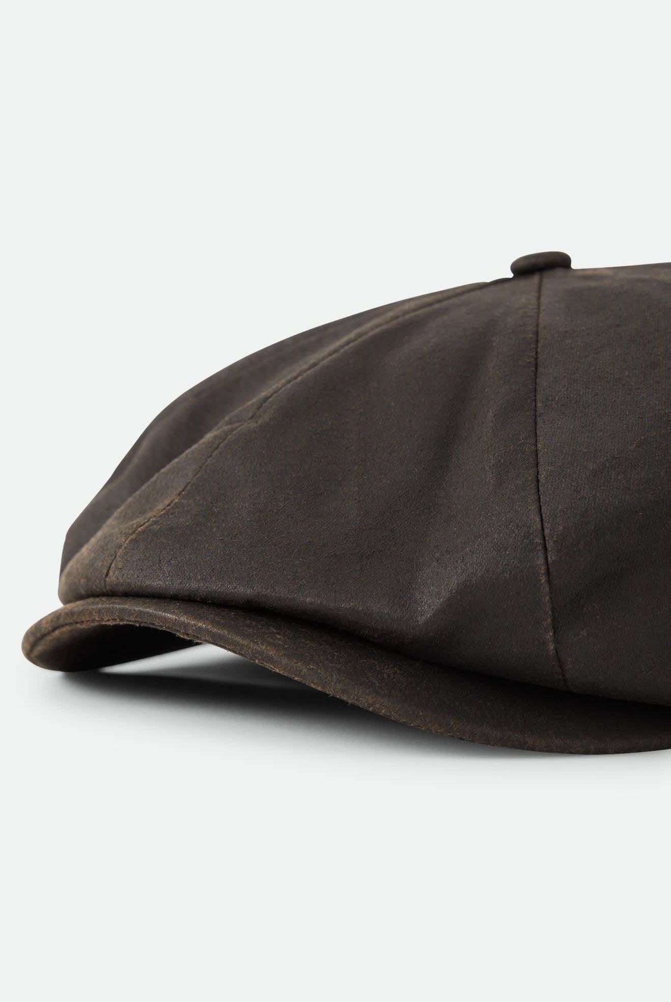 Unisex Brood Baggy Flannel Snap Cap in the color Brown Faux Leather - Additional Laydown image