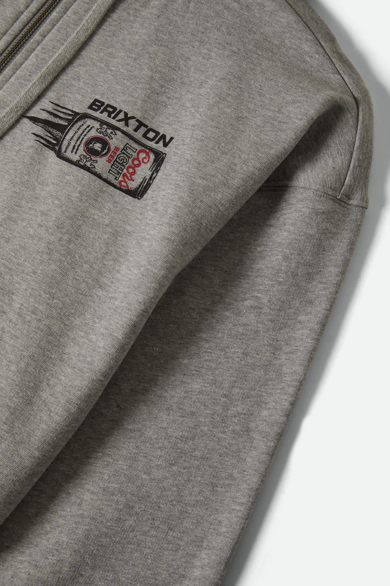 Women's Coors Light Silver Speed Hoodie in the color Heather Grey - Additional Laydown image