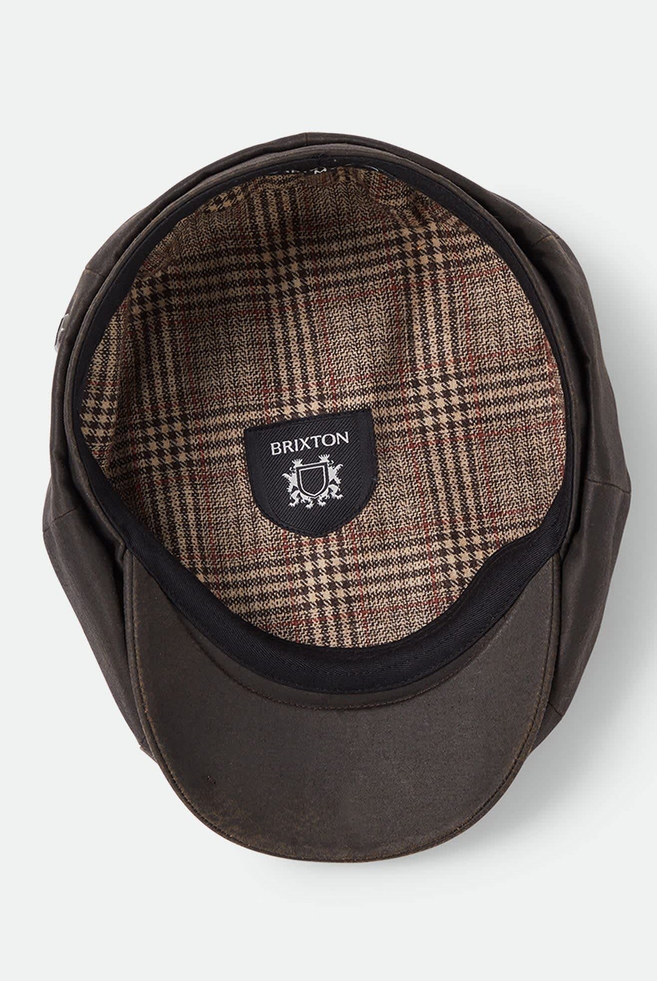 Unisex Brood Baggy Flannel Snap Cap in the color Brown Faux Leather - Additional Laydown image