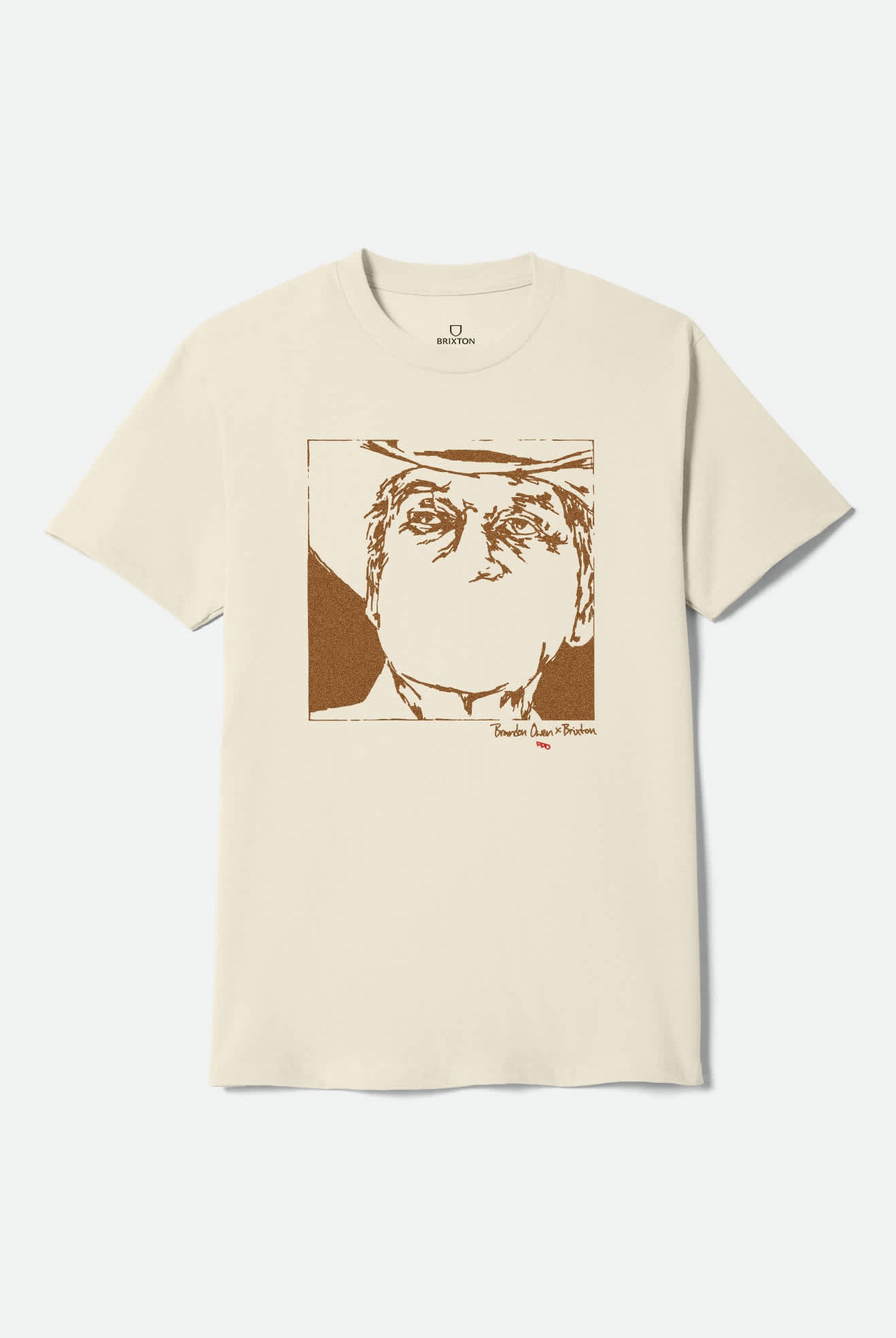 Men's Wilburn Short Sleeve Shirt in the color Cream - Front Product View